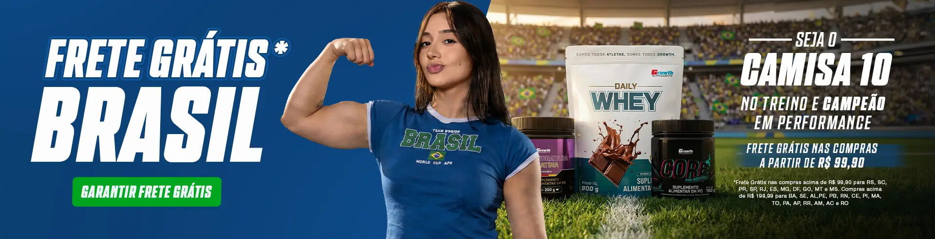 Frete Grátis Brasil - Growth Supplments