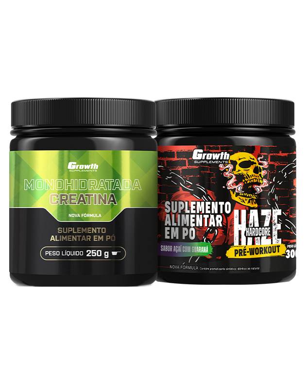 Kit Creatina Monohidratada 250g  e Pré-Treino Haze 300g