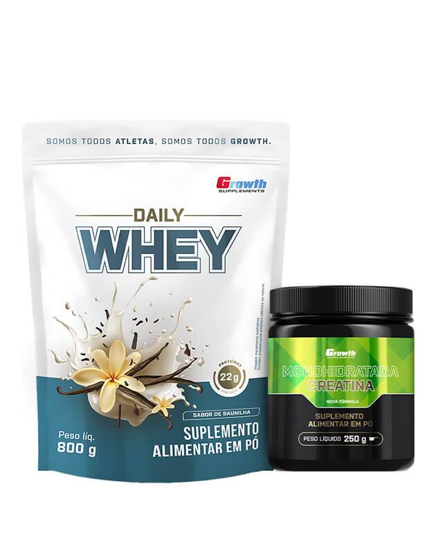 Kit Daily Whey 800g e Creatina Monohidratada 250g