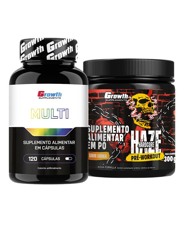 Kit Multivitamínico 120 caps e Pré-Treino Haze 300g