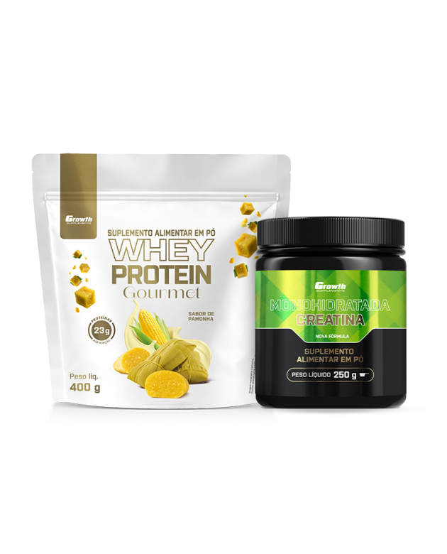 Kit Whey Gourmet 400g + Creatina Monohidratada 250g