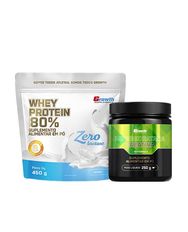 Kit Whey Protein Concentrado Zero 450g + Creatina Monohidratada 250g