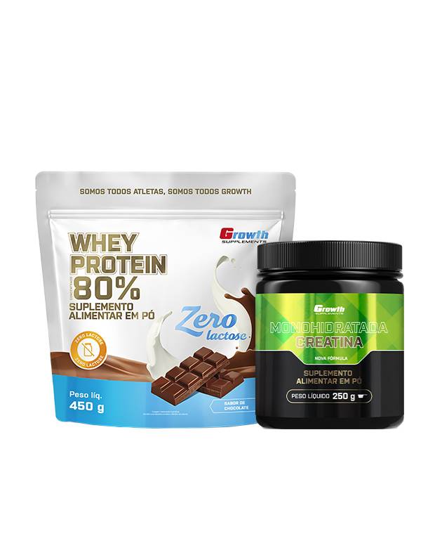 Kit Whey Protein Concentrado Zero 450g + Creatina Monohidratada 250g