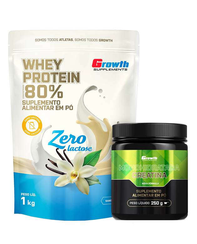 Kit Whey Protein Concentrado Zero + Creatina Mono 250g