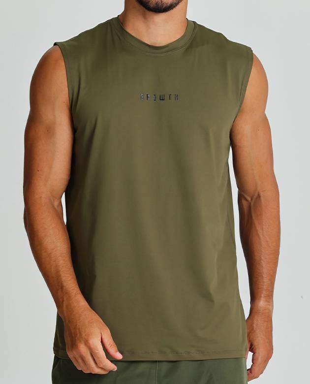 Regata Machão Growth Performance Verde Militar 