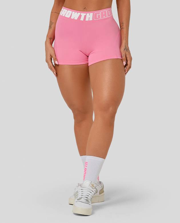 Short Rosa Claro Ad Recorte Logo Growth