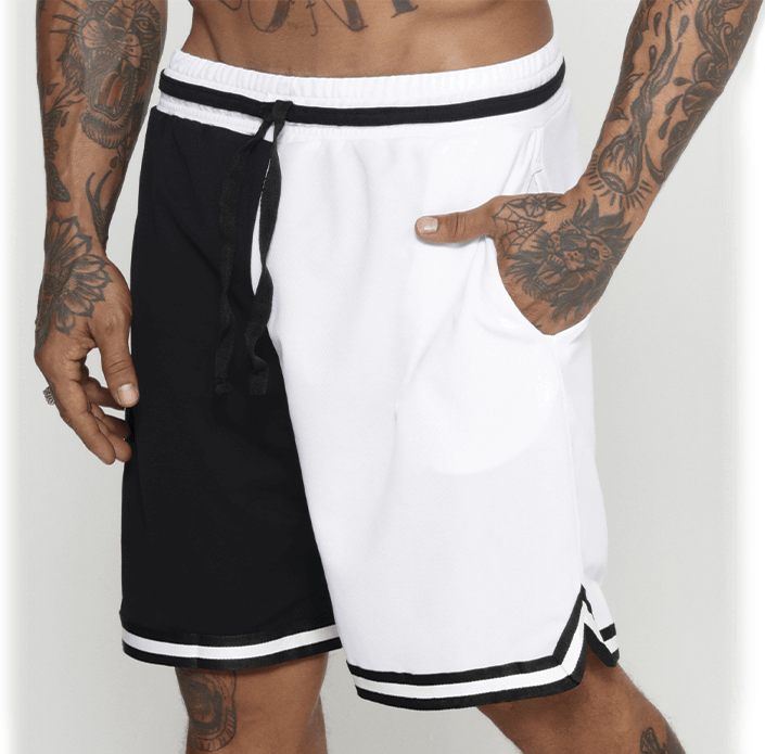 Modelo masculino vestindo uma bermuda da Growth Supplements